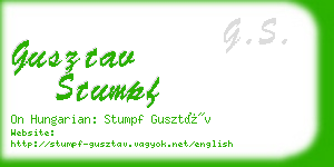 gusztav stumpf business card